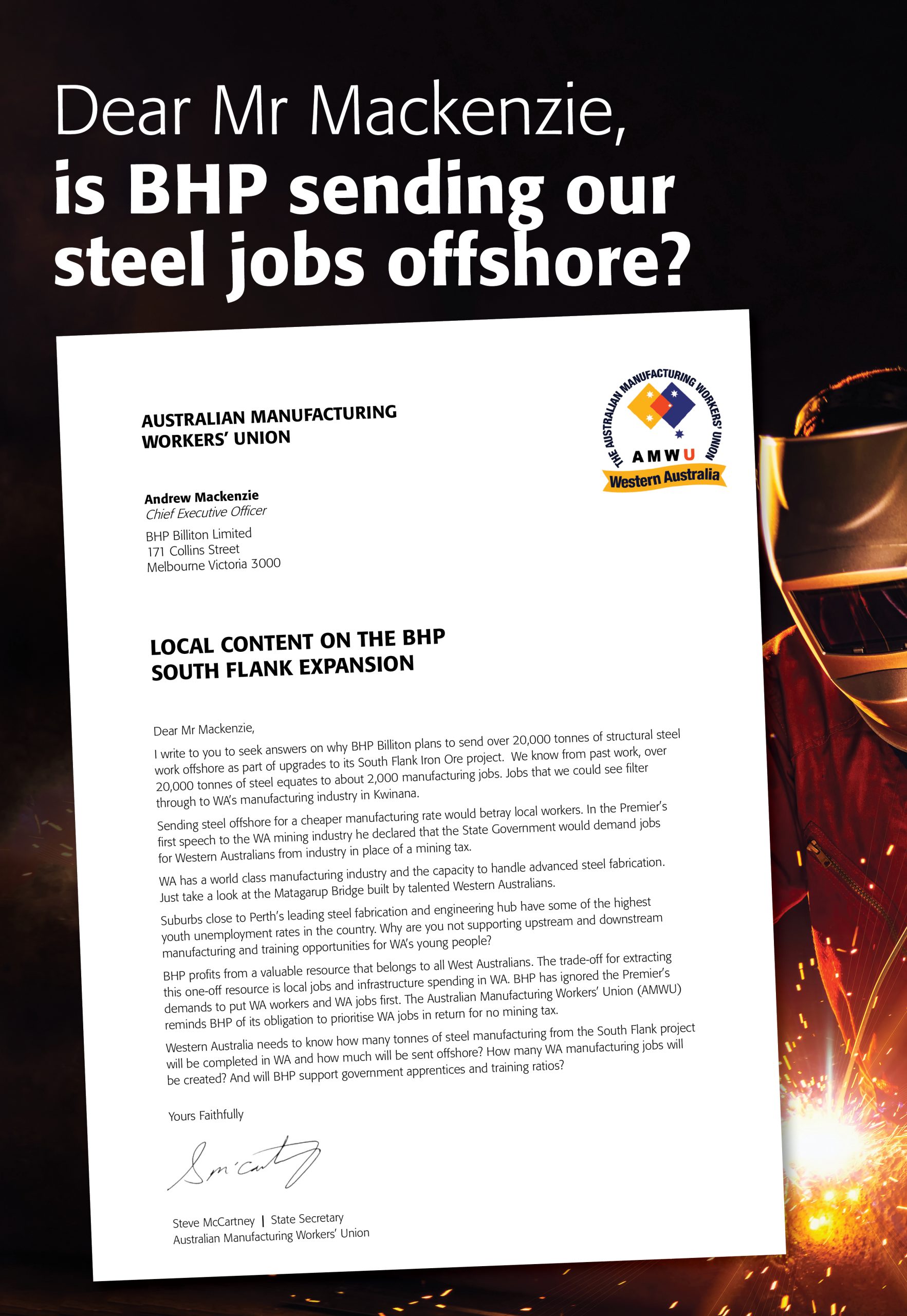 AMWU letter
